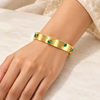 Emerald Crystal Broad Bracelet