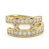 Spiral Studded Cross Ring