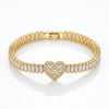 Crystal Heart Baguette Bracelet