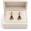 Ruby Tulip Earring