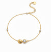 Gold oyster crystal Chain Bracelet