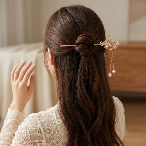 Butterfly Moonlit Garden Hair Stick – alternate angle