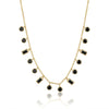 Black Rectangle Chime Necklace
