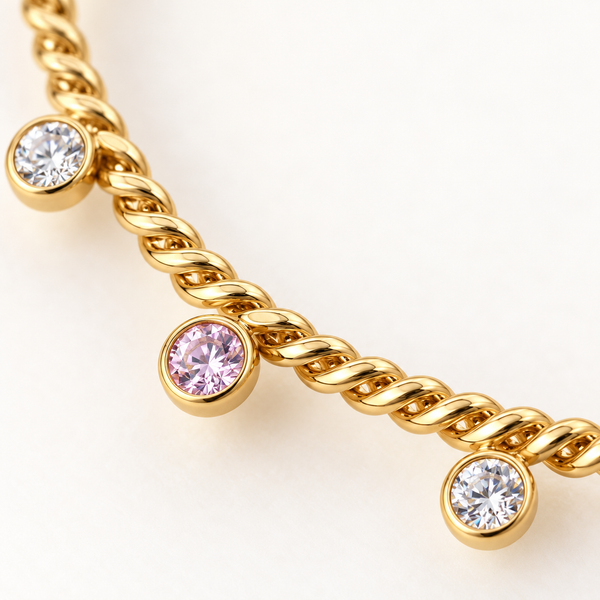 Pink Chimes Chain Bracelet