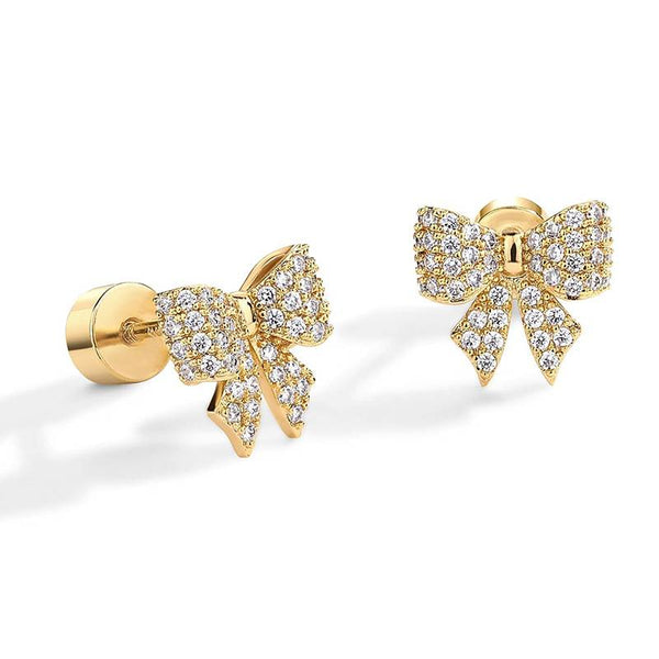 Crystal bow earring