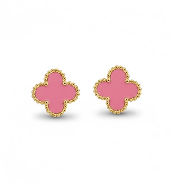 Pink clover Earrings