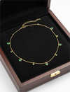 Dangle Motif Emerald Necklace
