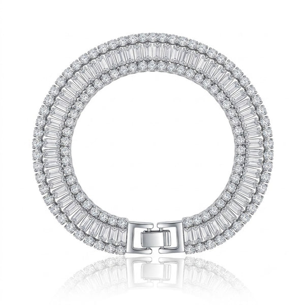 Lumière Baguette Tennis Bracelet Silver