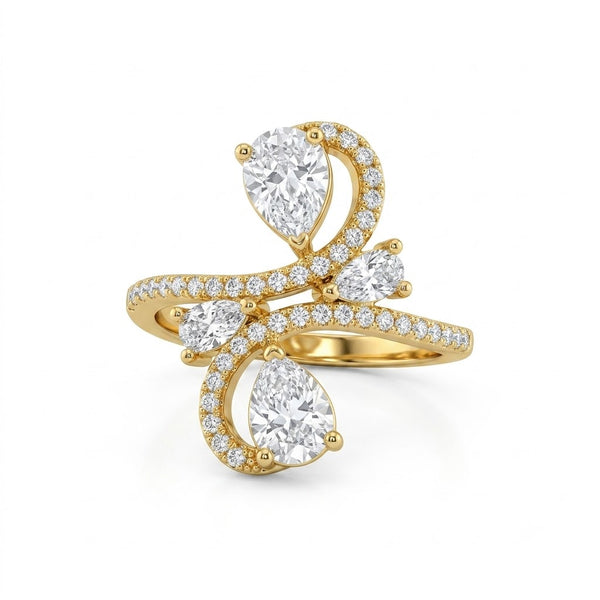 Heart Curl Statement Ring