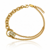 Interlinked Studded Chain Bracelet