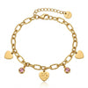 Heart Butterfly Charm Bracelet