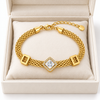 Rectangular Crystal Mesh Bracelet