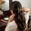 Delicate Branch Pearl Hair Claw hair claw clip worn on model – styled for women