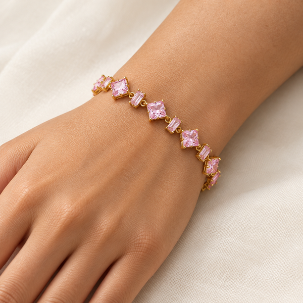 Blush Pink Crystal Bracelet- DR