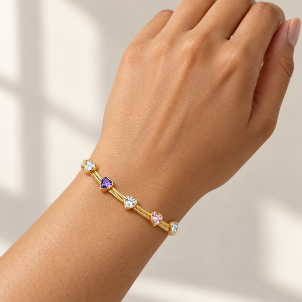 Lavi Heart Wiper Chain Bracelet