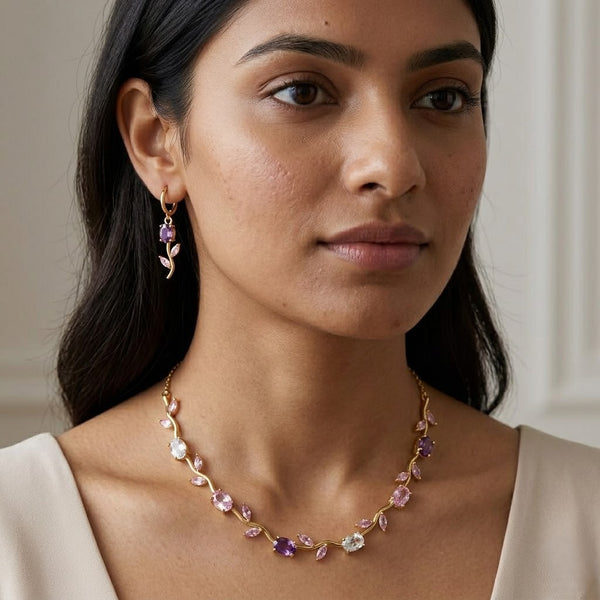 Lavi Tulip Necklace with Earrings