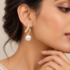 Studded Spiral Pearl Earrings