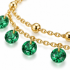 Dual Layer Emerald Tassel Bracelet