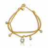 Dual Layer Crystal Charm Bracelet