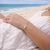 Gold oyster crystal Chain Bracelet