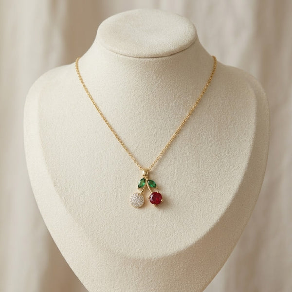 Cherry Crystal Necklace