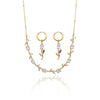 Crystal Tulip Necklace with Earrings