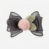 Rose Organza Bow Hair Clip