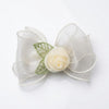 Rose Organza Bow Hair Clip