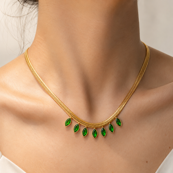 Emerald Solace Charm Necklace