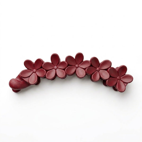 Flower Studded Banana Clip