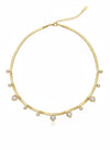 Dangle Motif Crystal Necklace