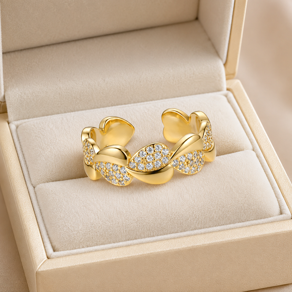 Studded Heart Ring