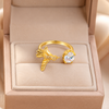 Bird & Crystal Ring