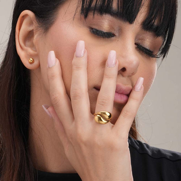 Gold Plated Adjustable Finger ring