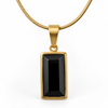 Black Rectangle Necklace