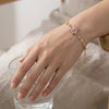 Pink Crystal Flower Studded Bracelet