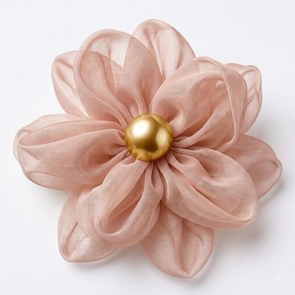 Organza Flower Clips