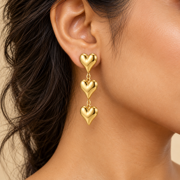 Multi Heart Drop Earring
