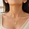 Tulip Necklace With Earrings