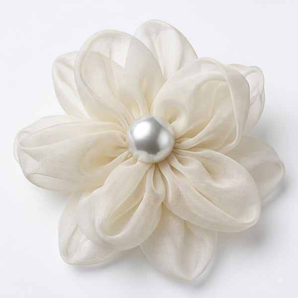 Organza Flower Clips
