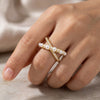 Pearl Stud cross Ring