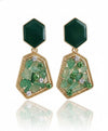 Crystals Green Dangler Earrings