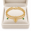 Dual Layer Heart Link Bracelet