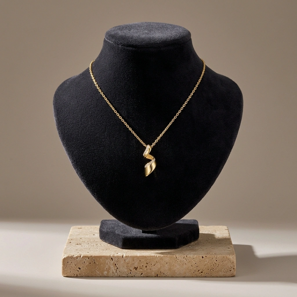 Spiral Studded Necklace