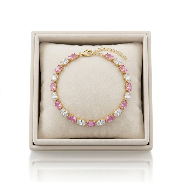 Rose Crystal Alt Drop Bracelet