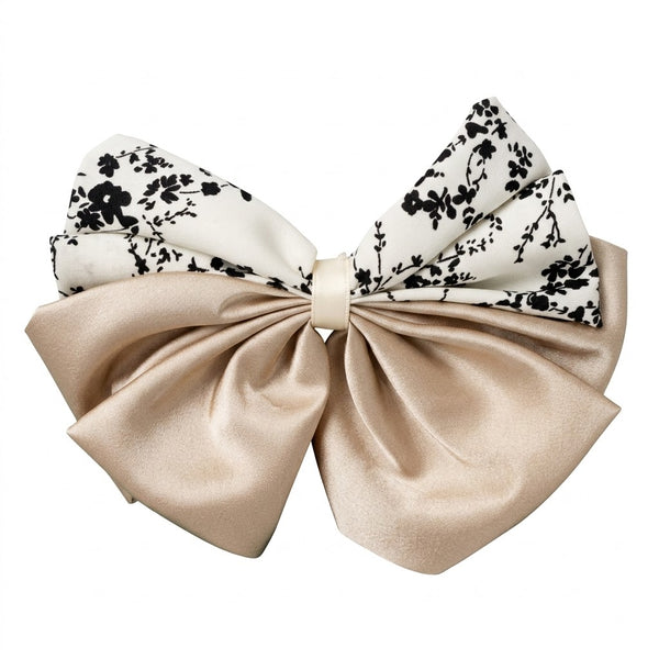 Dual Design Satin Bow Clip