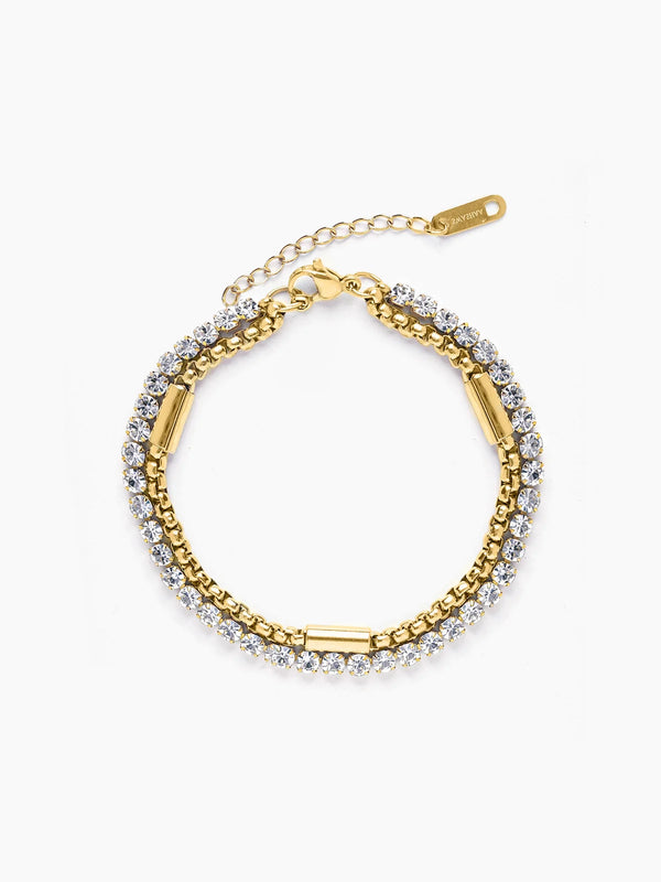 Golden Glamour Layered Bracelet