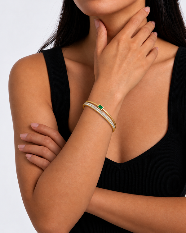 Emerald Stack Bangle