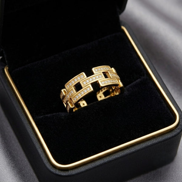 Studded Link Ring