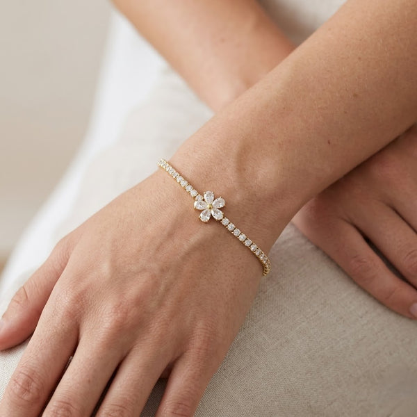 Crystal flower nene bracelet